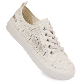 Big Star white lace sneakers W274925 2 Big Star white lace sneakers W274925 2