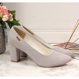 Pumps on the gray Monique post multicolored grey 2