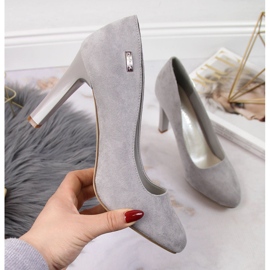 Pumps on a gray Sergio Leone suede pillar grey 1