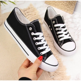 Atletico black textile low sneakers 1