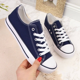 Atletico navy blue low sneakers 2 Atletico navy blue low sneakers 2