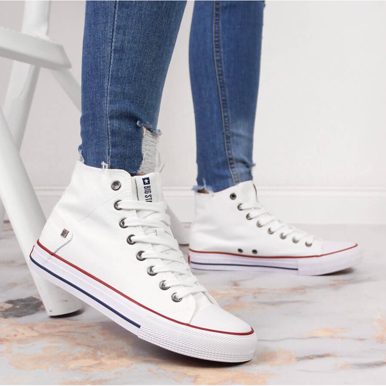 White high-top sneakers Big Star DD274332 1 White high-top sneakers Big Star DD274332 1