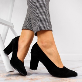 Pumps on the post black Monique suede 2 Pumps on the post black Monique suede 2