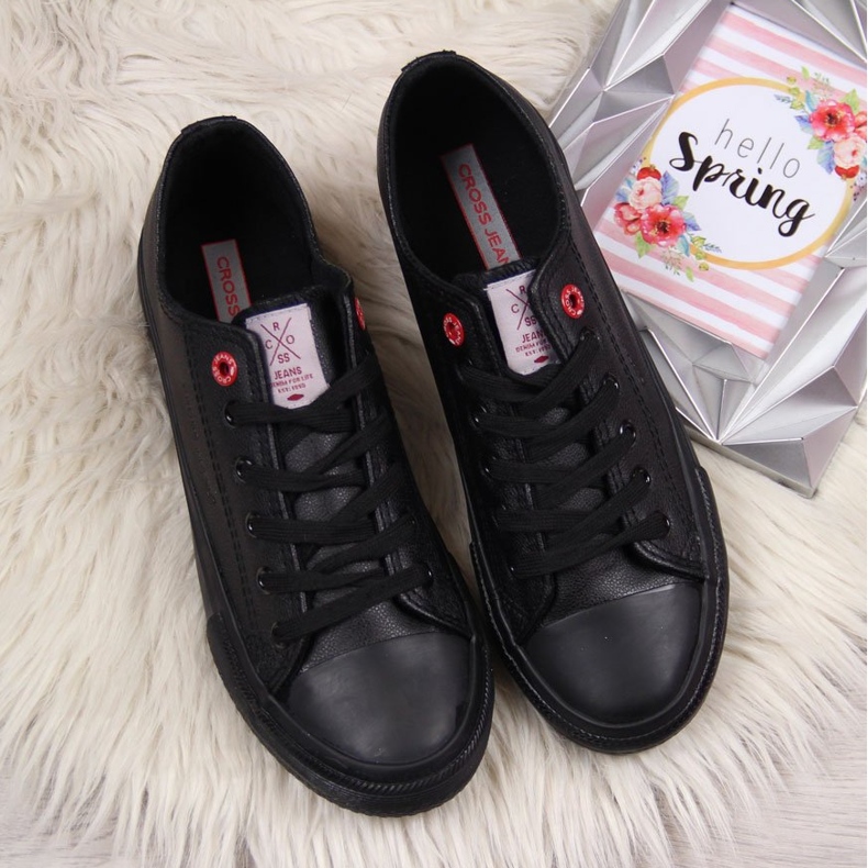 Low-top eco leather black Cross Jeans sneakers 2 Low-top eco leather black Cross Jeans sneakers 2
