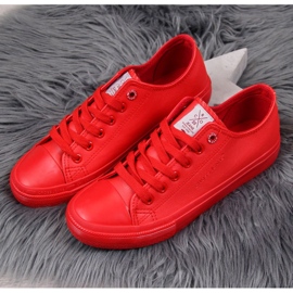 Low-top eco leather red sneakers Cross Jeans DD2R4032 1