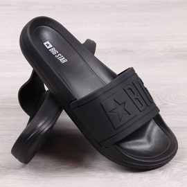Men's black rubber beach slippers Big Star DD174690 2