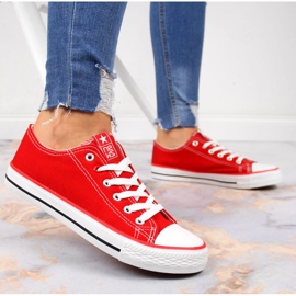 Red textile low sneakers NEWS 2