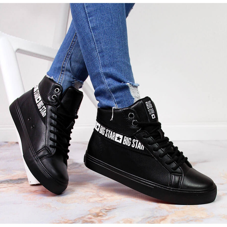 Black high-top trainers Big Star EE274355 1