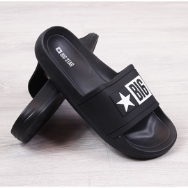 Men's black rubber beach slippers Big Star DD174699 1