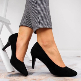 Black Sergio Leone suede pumps 2