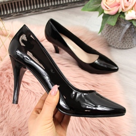 Pumps on a black patent Sergio Leone stiletto heel 1