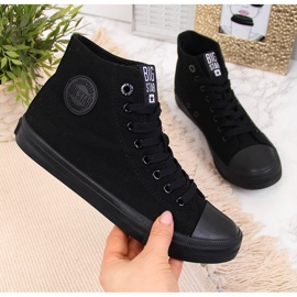High-top black textile sneakers Big Star FF274A170 2
