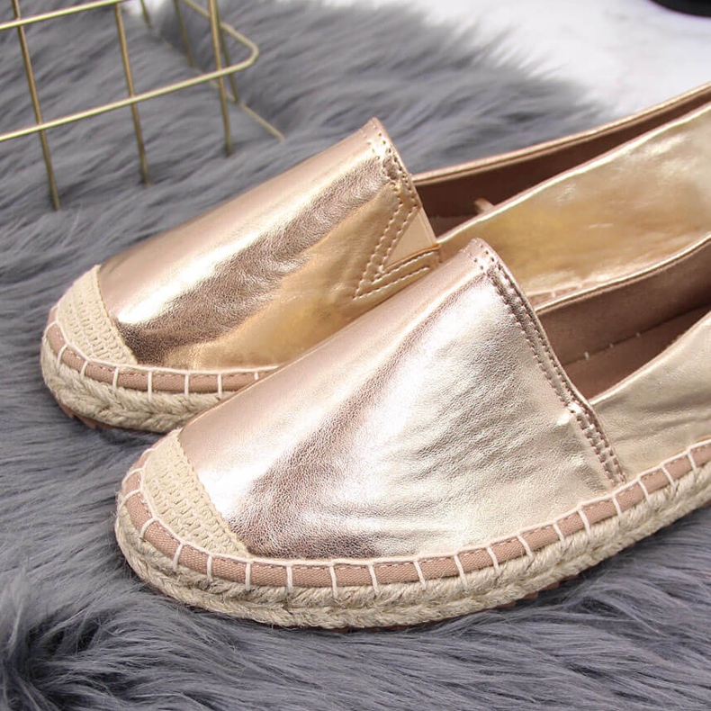 Women's Espadrilles with eco leather, golden Big Star HH274503 2 Women's Espadrilles with eco leather, golden Big Star HH274503 2