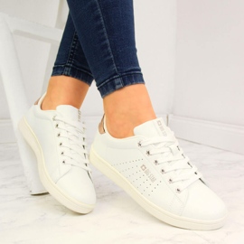 Low-top white eco leather sneakers Big Star DD274583 1