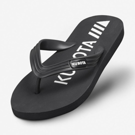 Men's black Kubota pool flip-flops 1