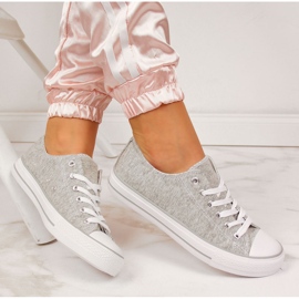 Atletico gray textile low sneakers grey 1