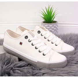 White eco leather low sneakers Big Star II274230 2