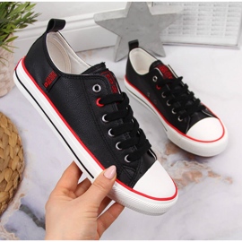 Low-top black eco-leather sneakers Big Star JJ274129 1