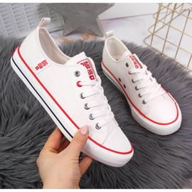 Low-top white eco-leather sneakers Big Star JJ274130 2
