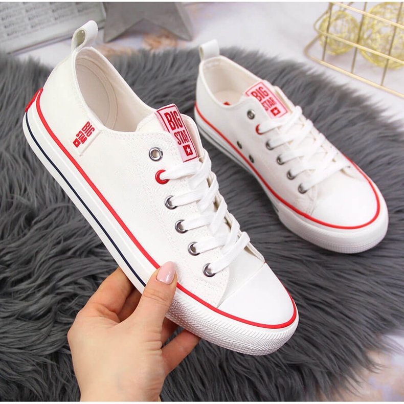 Textile low sneakers white Big Star JJ274123 1 Textile low sneakers white Big Star JJ274123 1