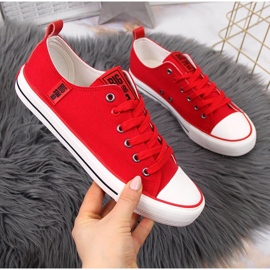 Red textile low sneakers Big Star JJ274124 1
