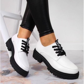 Women's boots with platform boots, white Laura La.Fi 2