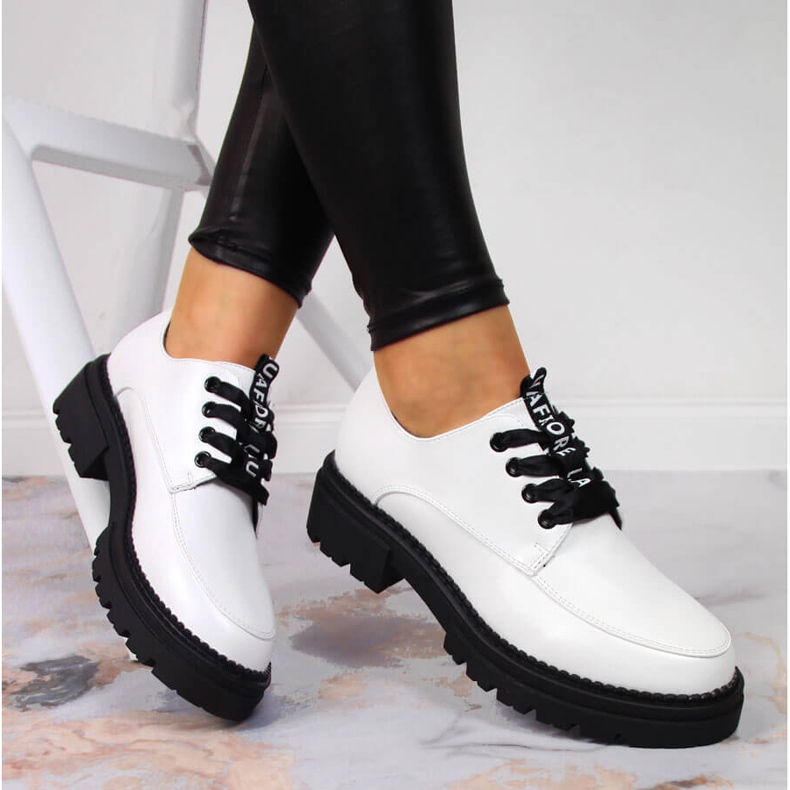 Women's boots with platform boots, white Laura La.Fi 2