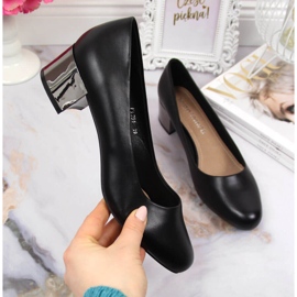 Pumps on a silver block black Sergio Leone 1