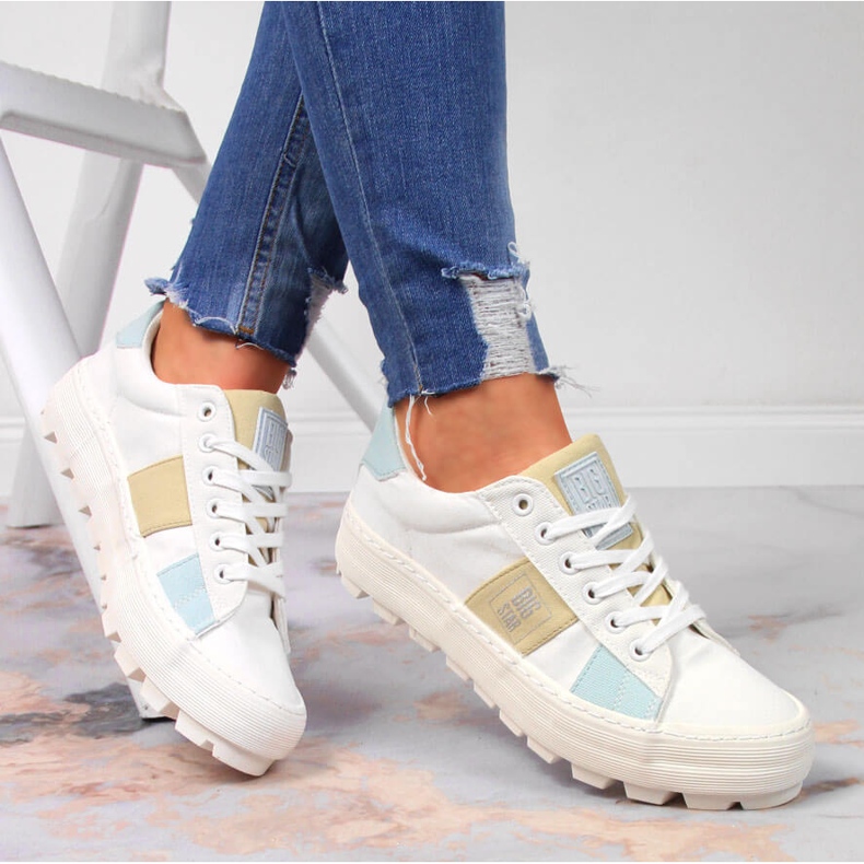 Women's white sneakers Big Star JJ274480 1