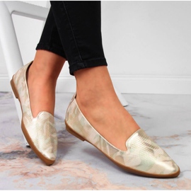 Women's gold lordsy shoes by Sergio Leone golden 1