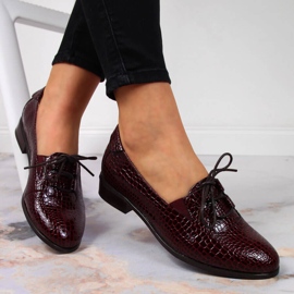 Brown laced lacquered shoes Potocki 1