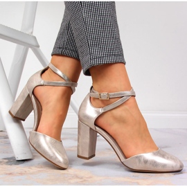 Women's sandals on the gold post by Sergio Leone golden 2