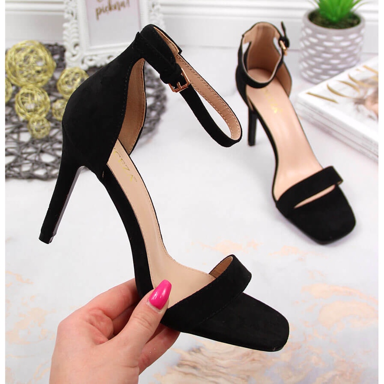 Black Vinceza high heels sandals 1