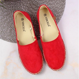 Red Vinceza women's espadrilles with a cut-out 1
