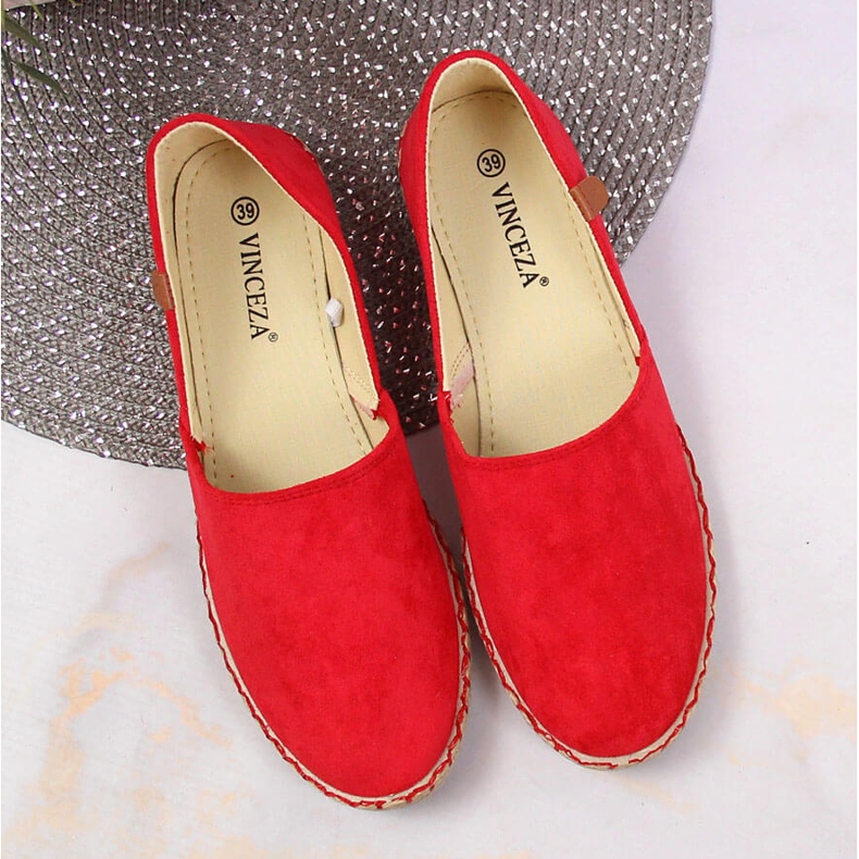 Red Vinceza women's espadrilles with a cut-out 1
