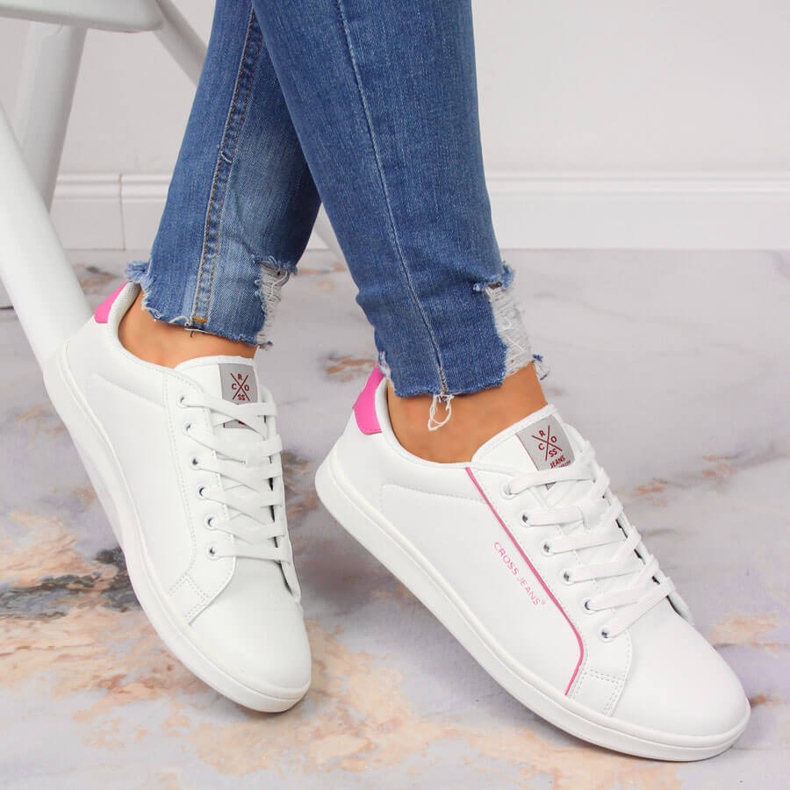 Women's white sneakers with eco leather Cross Jeans JJ2R4024C 1 Women's white sneakers with eco leather Cross Jeans JJ2R4024C 1