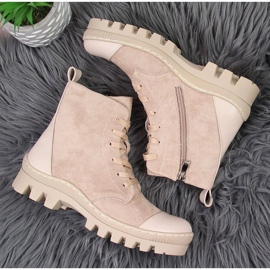 S.Barski Women's beige DA platform sneakers 2