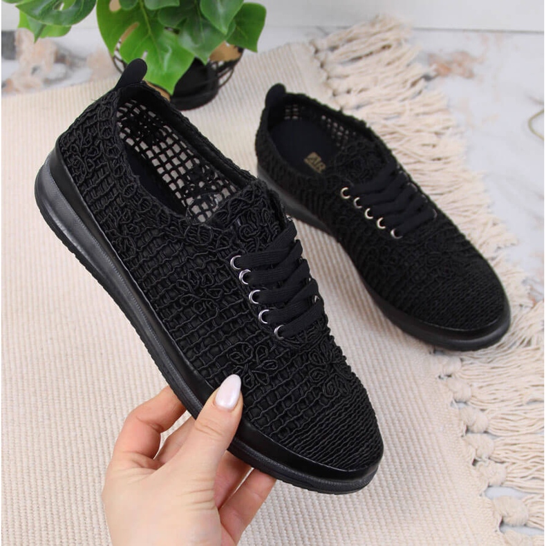 Black Artiker lace women's sneakers 1 Black Artiker lace women's sneakers 1