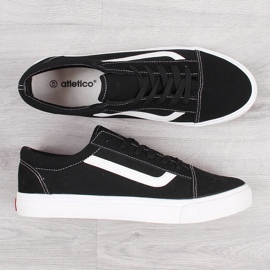 Atletico men's low-top black sneakers 1