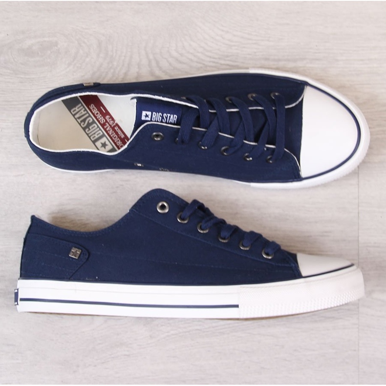 Men's low-top navy blue sneakers Big Star DD174270 1