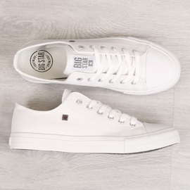 Men's white eco leather sneakers Big Star V174347 1