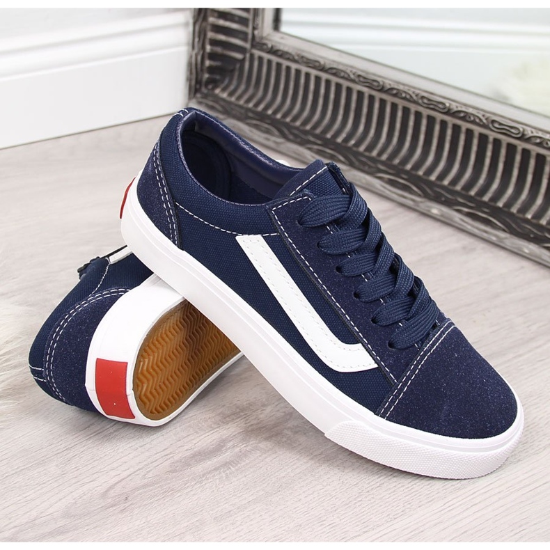 Atletico navy blue children's sneakers 1