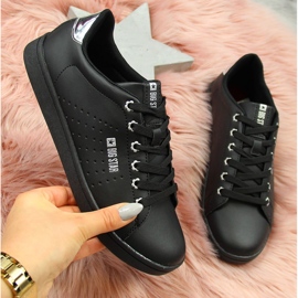 Black women's sneakers with eco leather Big Star DD274586 1