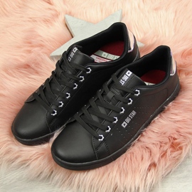 Black women's sneakers with eco leather Big Star DD274586 2