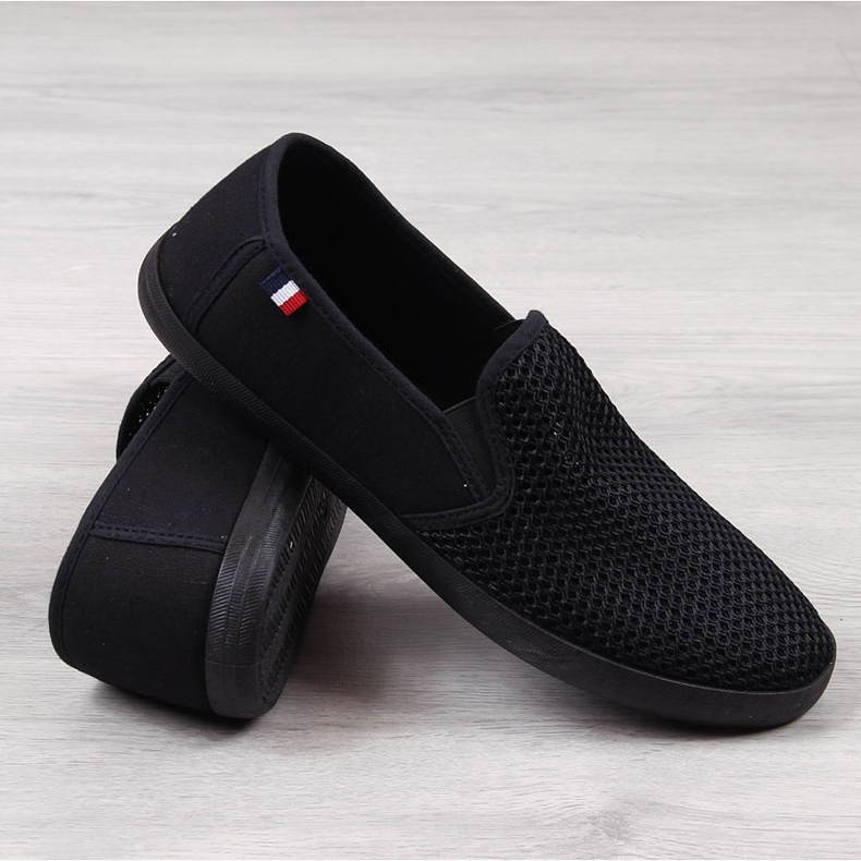 Black Atletico men's openwork sneakers 1