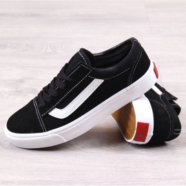 Black Atletico children's textile sneakers 1