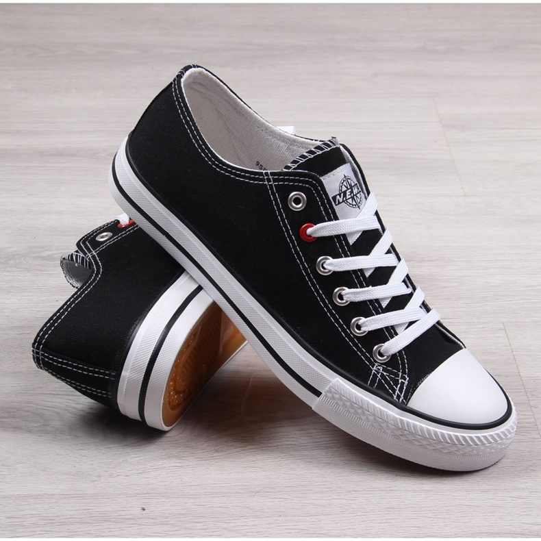 Men's low sneakers, black NEWS 2