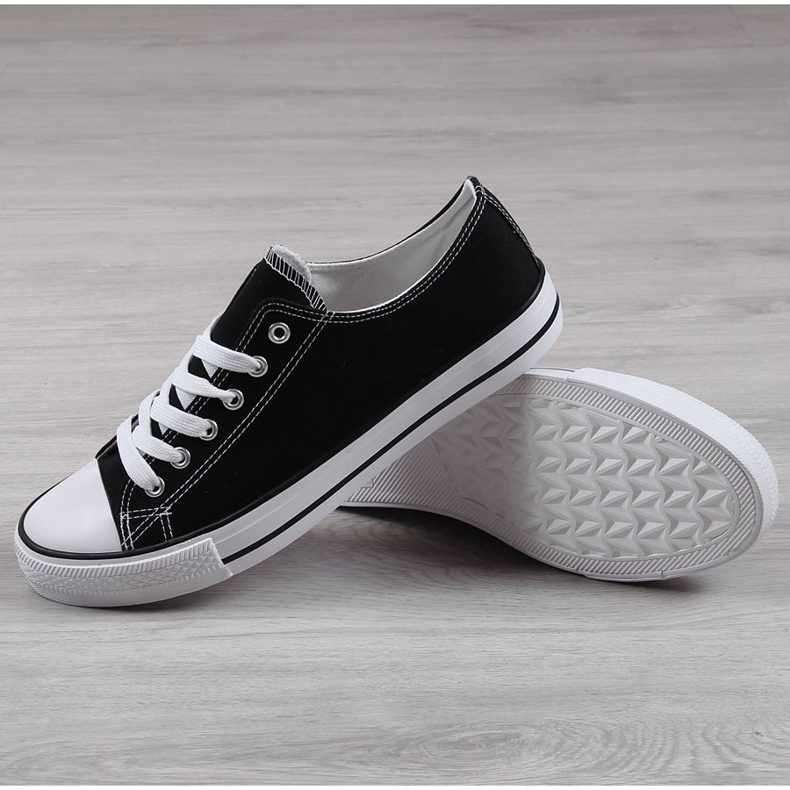 Black Atletico men's low sneakers sneakers 1