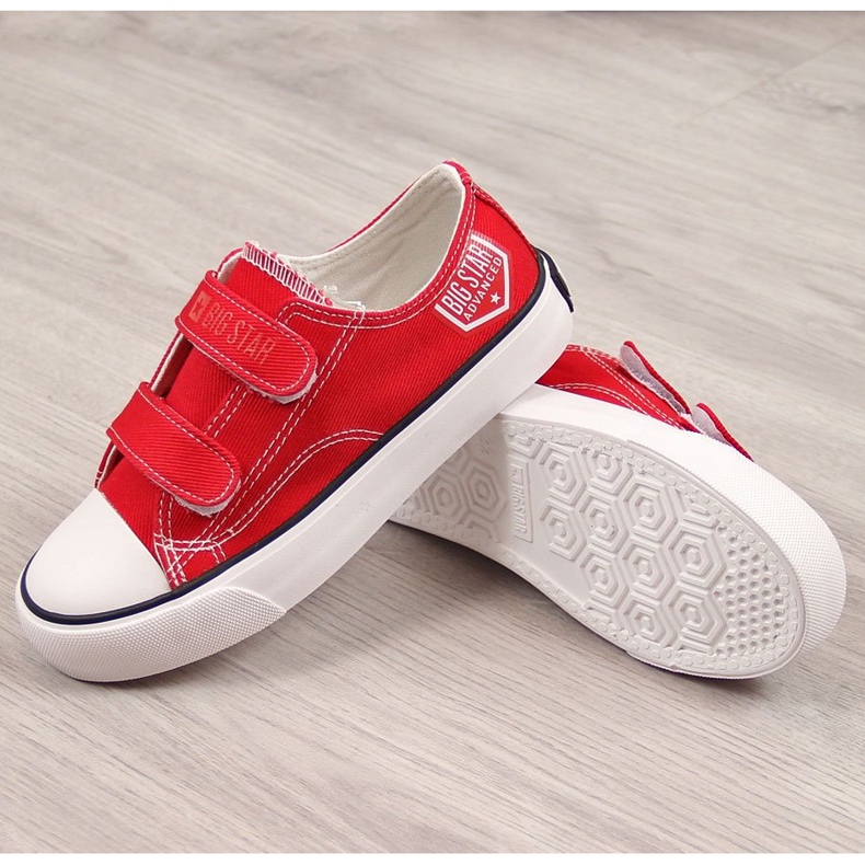 Red Big Star FF374063 velcro-fastened children's low sneakers 1