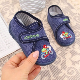 Navy blue Nazo home boys slippers 1